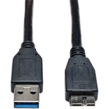 Eaton Tripp Lite Series USB 3.0 SuperSpeed Device Cable (A to Micro-B M/M) Black, 6 ft. (1.83 m) — U326-006-BK