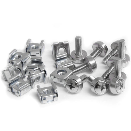 StarTech.com 50 Pkg M5 Mounting Screws and Cage Nuts for Server Rack Cabinet — CABSCREWM5