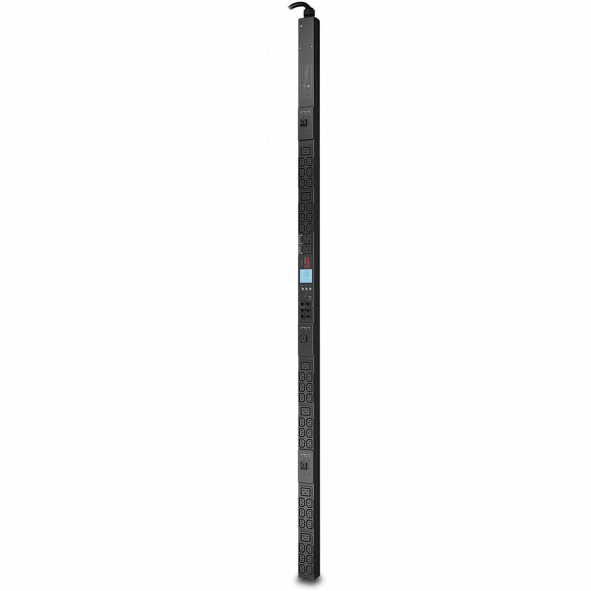 APC NetShelter Rack PDU, Metered, 0U, 8.6kW 208V 3-phase 30A, (36) C13, (6) C19, and (2) NEMA 5-20R outlets — AP8865