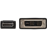 Eaton Tripp Lite Series DisplayPort to DVI Adapter Cable (DP with Latches to DVI-D Single Link M/M), 10 ft. (3.1 m) — P581-010