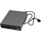 StarTech.com 3.5in Front Bay 22-in-1 USB 2.0 Internal Multi Media Memory Card Reader - Black — 35FCREADBK3
