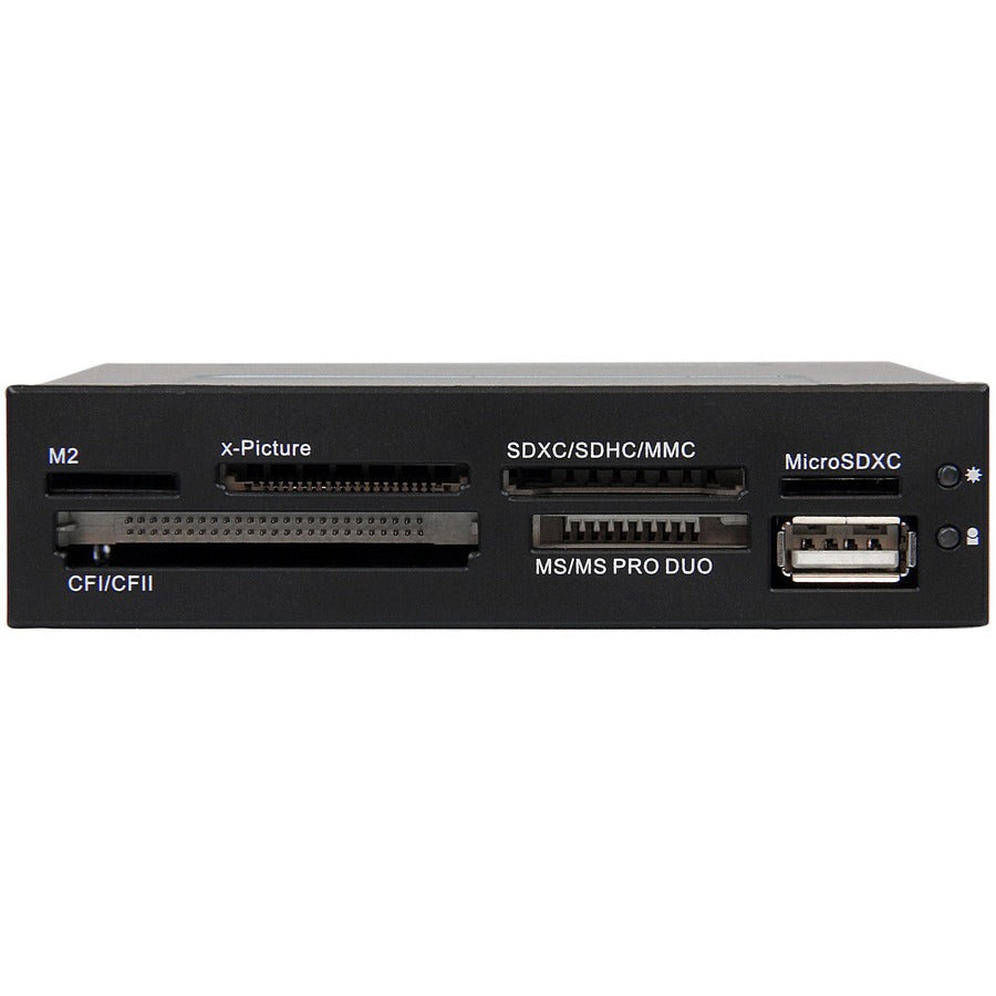 StarTech.com 3.5in Front Bay 22-in-1 USB 2.0 Internal Multi Media Memory Card Reader - Black — 35FCREADBK3
