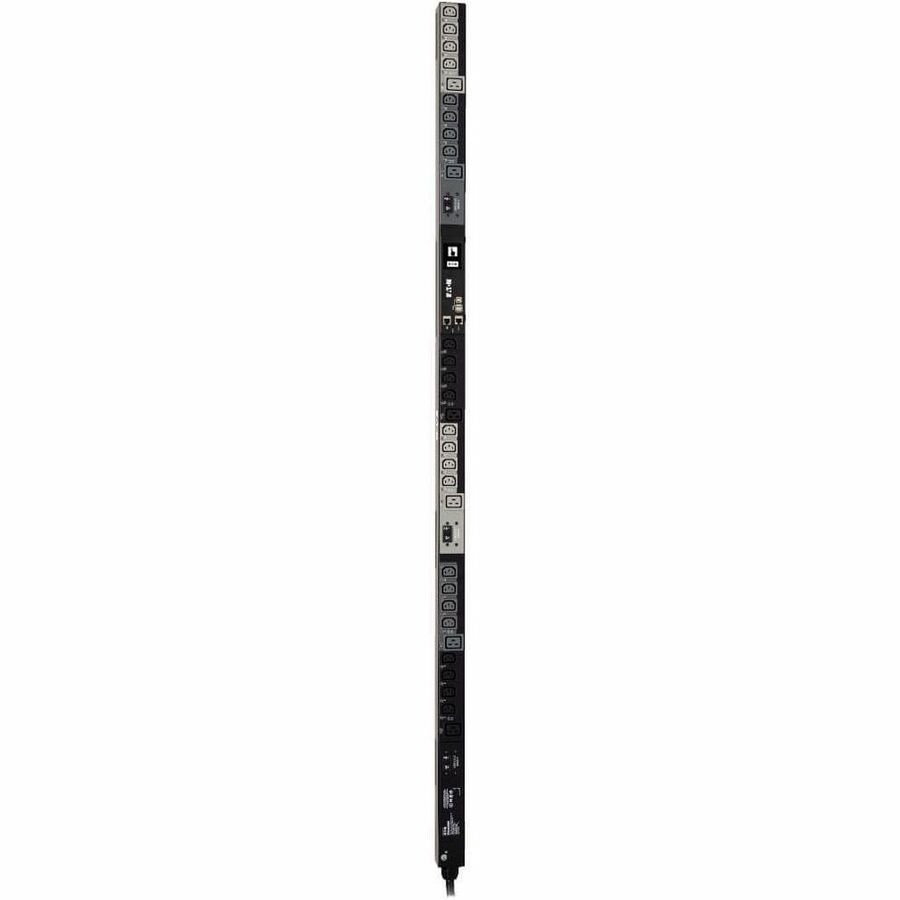 Eaton 10kW 200-240V 3PH Switched PDU, LX Interface, Gigabit, 30 Outlets, L21-30P Input, LCD, 1.8 m Cord, 0U 1.8 m Height, TAA — PDU3EVS6L2130