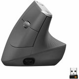 Logitech MX Vertical Wireless Mouse - Ergonomic Design Reduces Muscle Strain, Rechargeable, Graphite — 910-005447