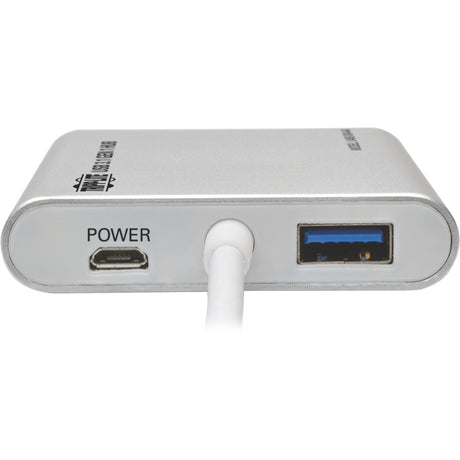 Eaton Tripp Lite Series 4-Port USB-C Hub, USB 3.x (5Gbps), 4x USB-A Ports, USB Micro-B Power Input, Silver — U460-004-4A