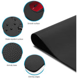 SIIG Large Artificial Leather Smooth Desk Mat Protector - Black — CE-PD0412-S1