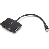 C2G 8in Mini DisplayPort to 4K HDMI or VGA Adapter - Black — 28271