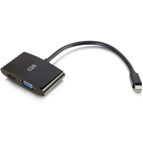 C2G 8in Mini DisplayPort to 4K HDMI or VGA Adapter - Black — 28271
