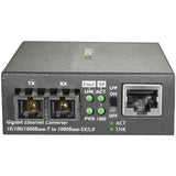 StarTech.com Single Mode SC Fiber Ethernet Media Converter - 1000BASE-LX Gigabit Fiber Optic to Copper Bridge - 10/100/1000 Network 10km — MCMGBSCSM10