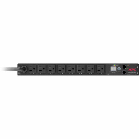 APC NetShelter Rack PDU, Switched, 1U, 1.4kW 120V 15A, (8)NEMA 5-15P outlets — AP7900B