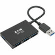 Eaton Tripp Lite Series 4-Port Slim Portable USB-A Hub - USB 3.x (5Gbps), Aluminum Housing — U360-004-4A-AL