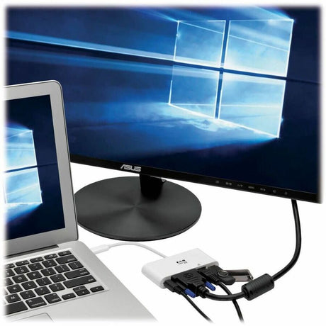 Eaton Tripp Lite Series USB-C Multiport Adapter, DVI, USB 3.x (5Gbps) Hub Port, Gbe and PD Charging, White — U444-06N-DGU-C