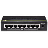 TRENDnet 8-Port GREENnet Gigabit PoE+ Switch, Supports PoE And PoE+ Devices, 61W PoE Budget, 16Gbps Switching Capacity, Data & Power Via Ethernet To PoE Access Points & IP Cameras, Black, TPE-TG82G — TPE-TG82g