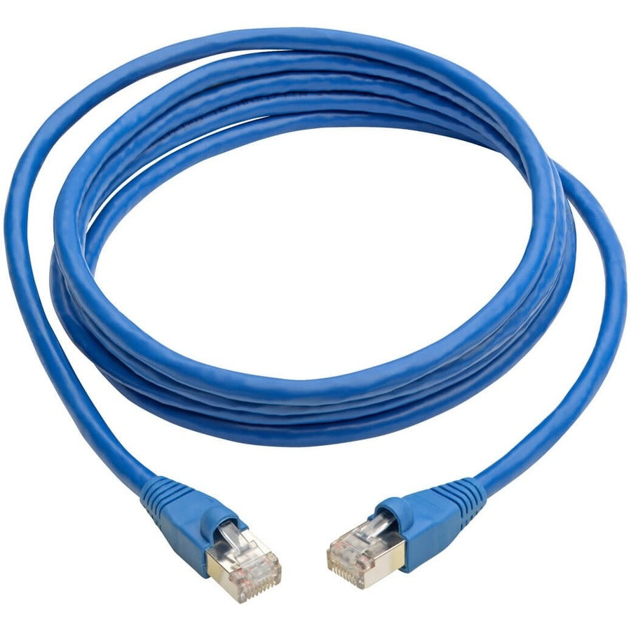 Eaton Tripp Lite Series Cat6a 10G Snagless Shielded STP Ethernet Cable (RJ45 M/M), PoE, Blue, 7 ft. (2.13 m) — N262-007-BL