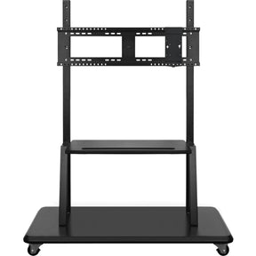 ViewSonic VB-STND-001 Mobile TV Cart for 55 to 86 inch screens up to 265 lbs, VESA Pattern Compatible for 400x200 to 900x600mm, Storage Tray, and Lockable Wheels — VB-STND-001