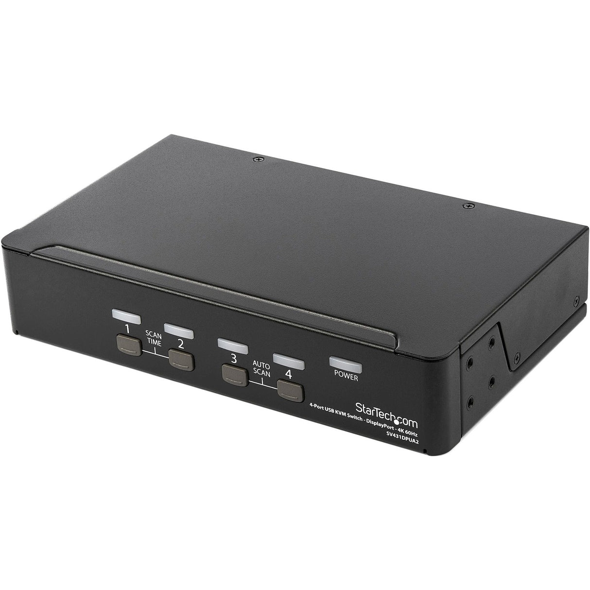 StarTech.com 4 Port DisplayPort KVM Switch - 4K 60Hz - Single Display - UHD DP 1.2 USB KVM Switch with USB 2.0 Hub & Audio - TAA Compliant — SV431DPUA2