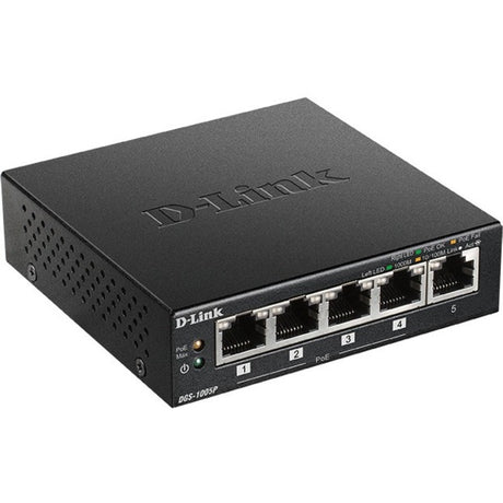 D-Link 5-Port Desktop Gigabit PoE+ Switch — DGS-1005P