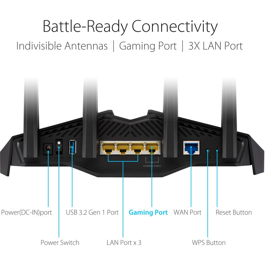 Asus RT-AX82U Wi-Fi 6 IEEE 802.11ax Ethernet Wireless Router — RT-AX82U