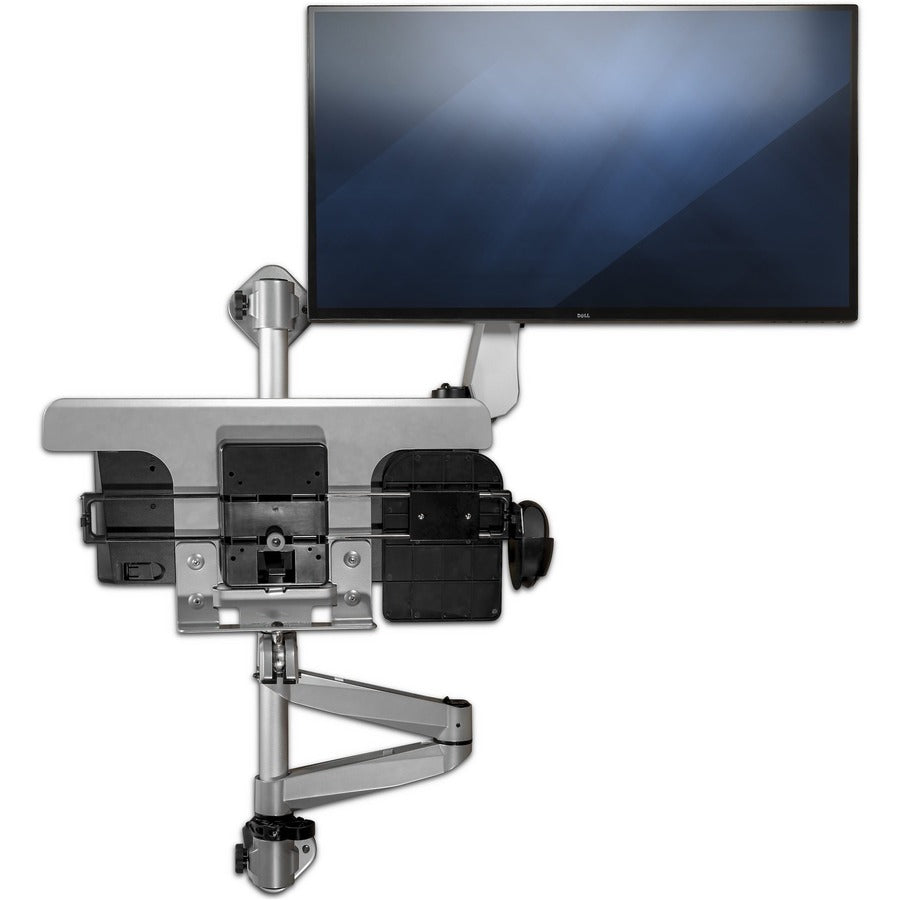 StarTech.com Wall Mount Workstation - Foldable Ergonomic Standing Desk - Height Adjustable 34" VESA Monitor Arm/Padded Keyboard/Mouse Tray — WALLSTSI1