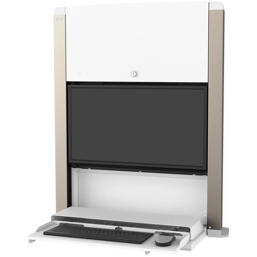 Ergotron CareFit Mounting Enclosure for LCD Display, Mini PC, Computer - White — 61-367-030