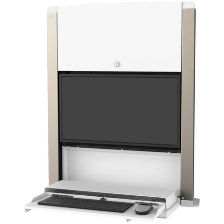 Ergotron CareFit Mounting Enclosure for LCD Display, Mini PC, Computer - White — 61-367-030