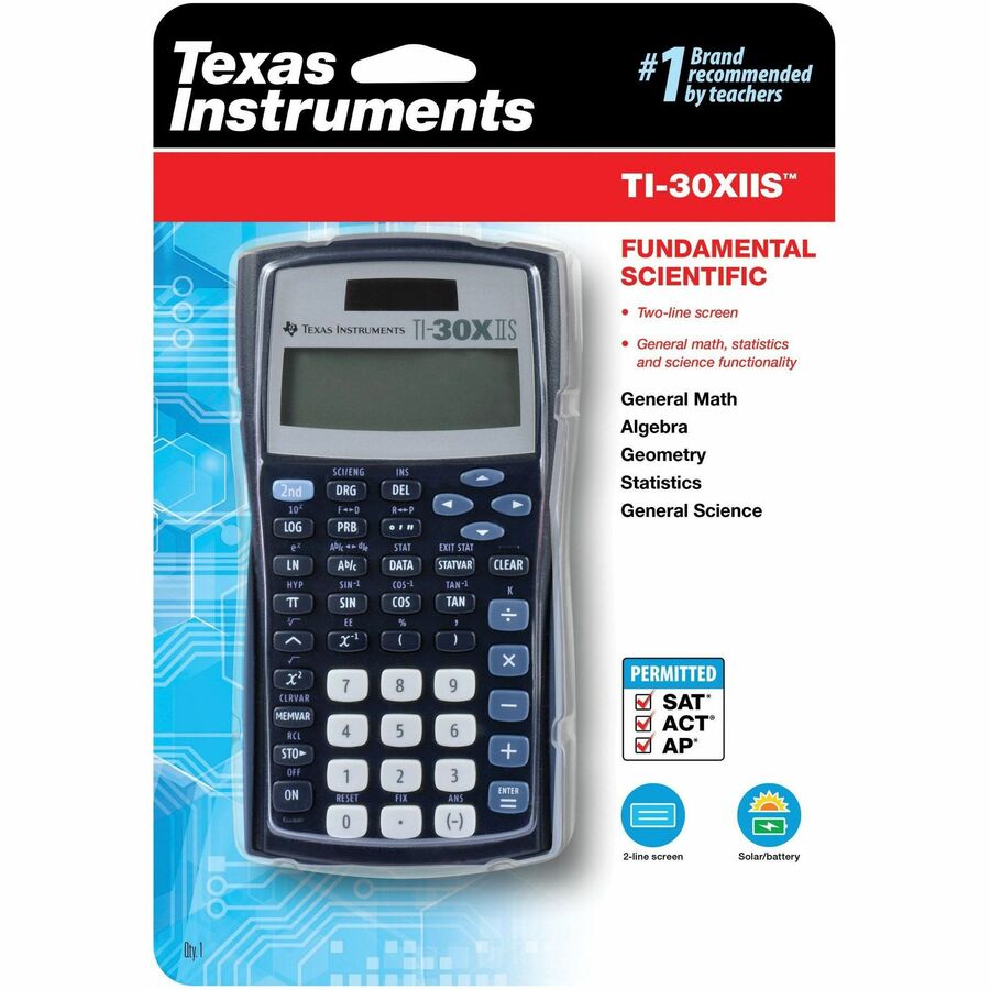 Texas Instruments TI-30XIIS Scientific Calculator — 30XIIS/TBL/1L1/BK