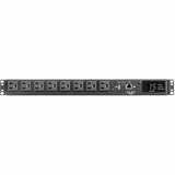 Eaton Tripp Lite Series 1.44kW 120V Single-Phase ATS/Monitored PDU - 8 NEMA 5-15R Outlets, Dual 5-15P Inputs, 12 ft. Cords, 1U, TAA — PDUMNH15AT1