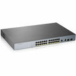ZYXEL GS1350-26HP 24-Port Gigabit Smart Nebula Cloud Managed PoE Switch | 24 PoE+ Ports at 375W with 2 SFP Uplinks — GS1350-26HP