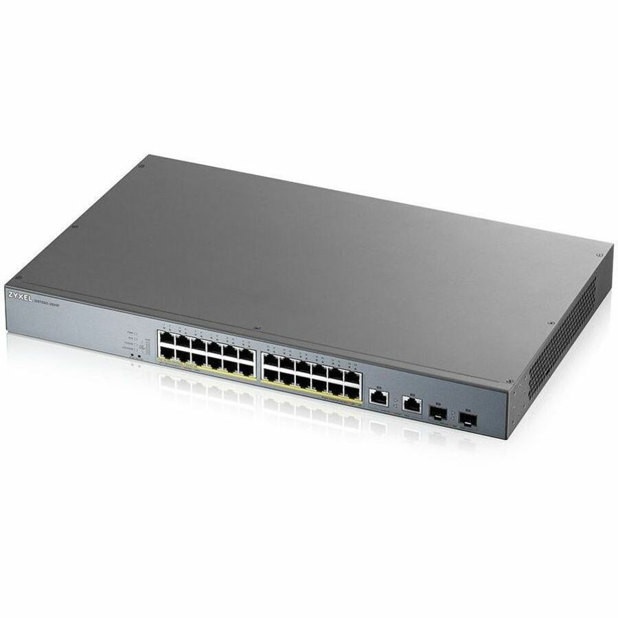 ZYXEL GS1350-26HP 24-Port Gigabit Smart Nebula Cloud Managed PoE Switch | 24 PoE+ Ports at 375W with 2 SFP Uplinks — GS1350-26HP