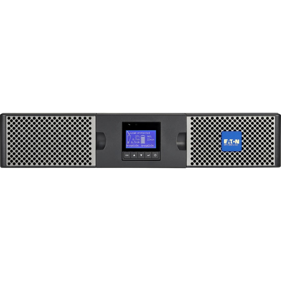 Eaton 9PX 3000VA 2700W 120V Online Double-Conversion UPS - L5-30P, 6x 5-20R, 1 L5-30R, Lithium-ion Battery, Cybersecure Network Card, 2U Rack/Tower — 9PX3000RTN-L