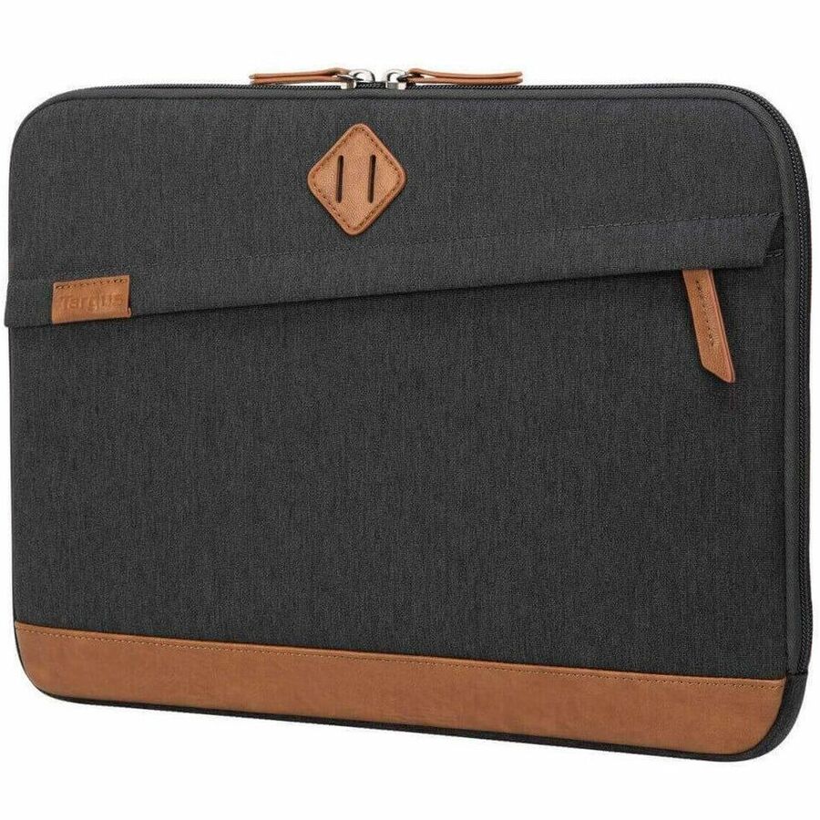 Targus Strata III TBS93004GL Carrying Case (Sleeve) for 14" Notebook - Gray, Brown — TBS93004GL