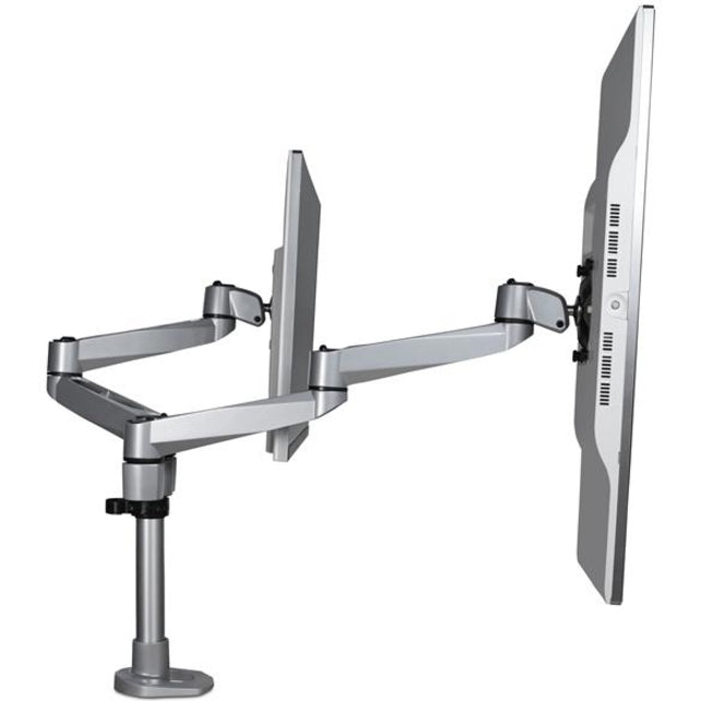 StarTech.com Desk Mount Dual Monitor Arm, Premium Articulating Desktop VESA Mount up to 27" (17.6lb/8kg) Displays, Height Adjustable — ARMDUALPS