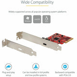 StarTech.com 1-Port USB 3.2 Gen 2x2 PCIe Card, USB-C 20Gbps PCI Express 3.0 x4 Controller, USB Type-C, Data Only, Windows/macOS/Linux, TAA — PEXUSB321C