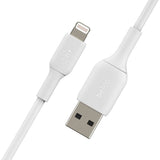 Belkin BoostCharge Lightning to USB-A Cable (15cm / 6in, White) — CAA001bt0MWH