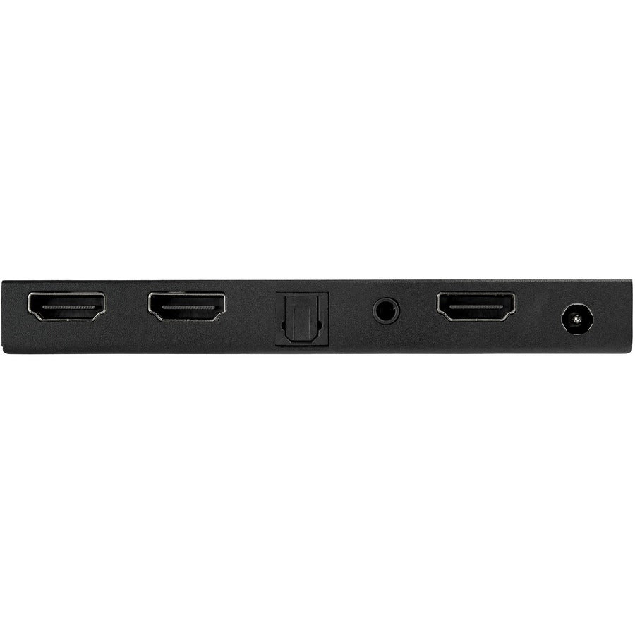 StarTech.com 2-Port HDMI Splitter (1x2), 4K 60Hz UHD HDMI 2.0 Audio Video Splitter w/ Scaler and Audio Extractor, EDID Copy, TV/Projector — ST122HD20S
