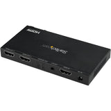 StarTech.com 2-Port HDMI Splitter (1x2), 4K 60Hz UHD HDMI 2.0 Audio Video Splitter w/ Scaler and Audio Extractor, EDID Copy, TV/Projector — ST122HD20S