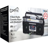 Supersonic 4 Band Radio & Cassette Player + Cassette To Mp3 Converter & Bluetooth — SC-3201BTBLACK