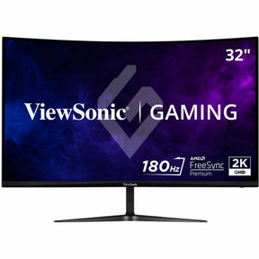 ViewSonic VX3218C-2K 32 Inch Curved 1ms 1440p 180hz Gaming Monitor with FreeSync Premium, Eye Care, HDMI and Display Port — VX3218C-2K