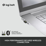 Logitech Lift for Business, Vertical Ergonomic Mouse, Wireless, Bluetooth, Logi Bolt USB, Quiet clicks, Graphite — 910-006491