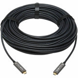 Eaton Tripp Lite Series USB-C AOC Cable (M/M) - USB 3.2 Gen 2 (10 Gbps) Plenum-Rated Fiber Active Optical Cable - Data Only, Black, 30 m (98 ft.) — U420F-30M-D3
