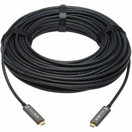 Eaton Tripp Lite Series USB-C AOC Cable (M/M) - USB 3.2 Gen 2 (10 Gbps) Plenum-Rated Fiber Active Optical Cable - Data Only, Black, 30 m (98 ft.) — U420F-30M-D3