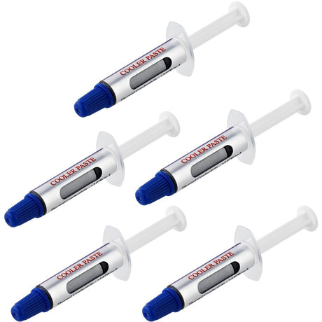StarTech.com Thermal Paste, Pack of 5 Syringes (1.5g/ea), Metal Oxide Heat Sink Compound, CPU Paste — SILV5-THERMAL-PASTE