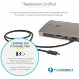 StarTech.com Thunderbolt 4 Dock, 96W Power Delivery, Single 8K / Dual Monitor 4K 60Hz, 3x TB4/USB4 ports, 4x USB-A, SD, GbE, 0.8m cable — TB4CDOCK