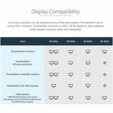 StarTech.com Thunderbolt 4 Dock, 96W Power Delivery, Single 8K / Dual Monitor 4K 60Hz, 3x TB4/USB4 ports, 4x USB-A, SD, GbE, 0.8m cable — TB4CDOCK