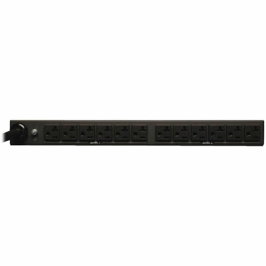 Eaton Tripp Lite Series 2.9kW Single-Phase Basic PDU with ISOBAR Surge Protection, 120V, 3840 Joules, 12 NEMA 5-15/20R Outlets, L5-30P Input, 15 ft. Cord, 1U Rack-Mount, TAA — PDUH30-ISO