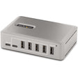 StarTech.com 10-Port USB-C Hub, 8x USB-A + 2x USB-C, Self-Powered w/ 65W Power Supply, USB 3.1 10Gbps Desktop/Laptop USB Hub w/ Charging — 10G8A2CS-USB-C-HUB