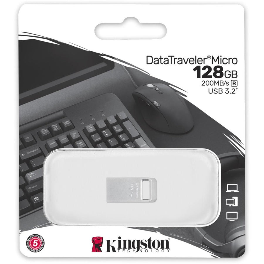 Kingston DataTraveler Micro USB Flash Drive — DTMC3G2/128GB