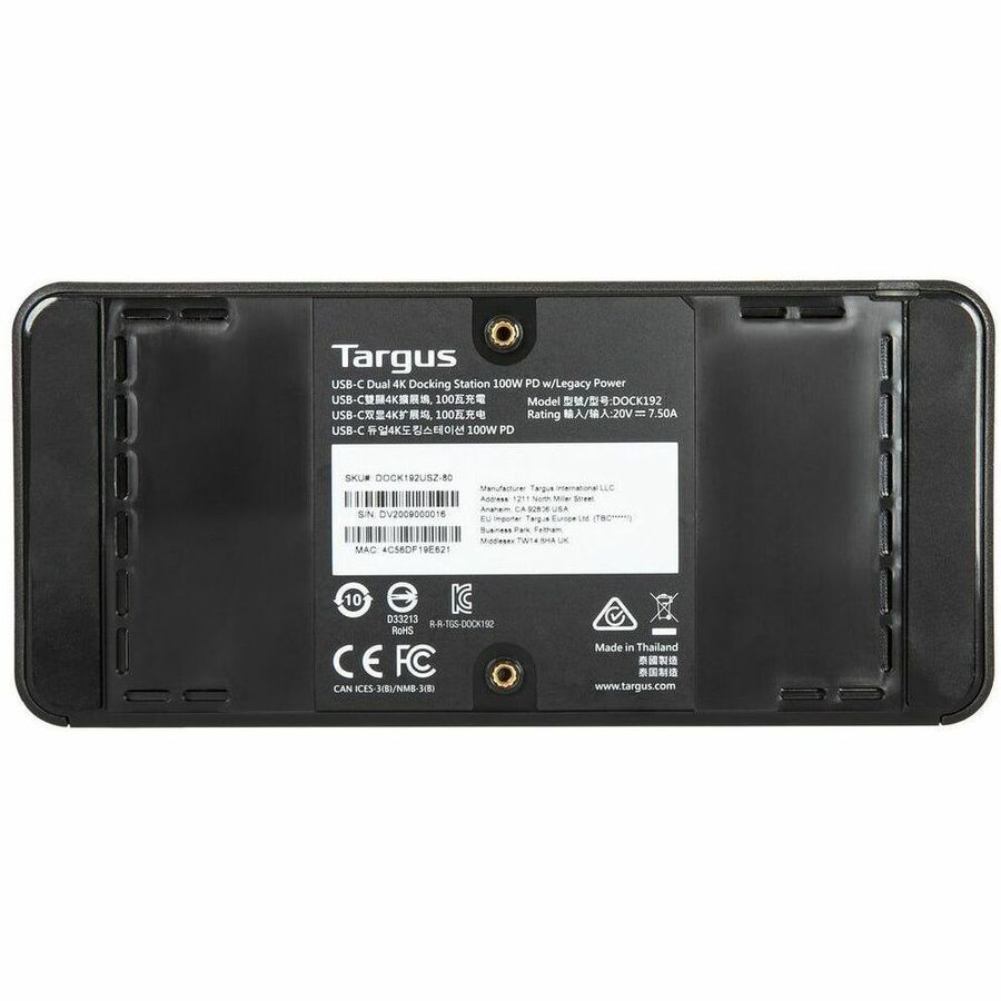 Targus USB-C Universal DV4K Docking Station with 100W Power Delivery — DOCK182USZ