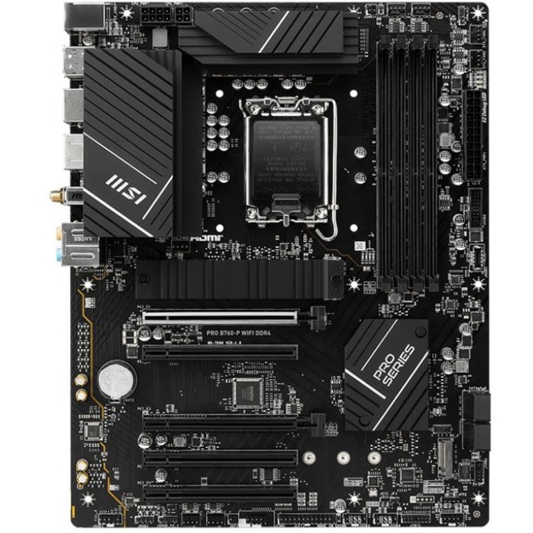MSI Pro B760-P WIFI DDR4 Gaming Desktop Motherboard - Intel B760 Chipset - Socket LGA-1700 - ATX — PROB760PWIFID4