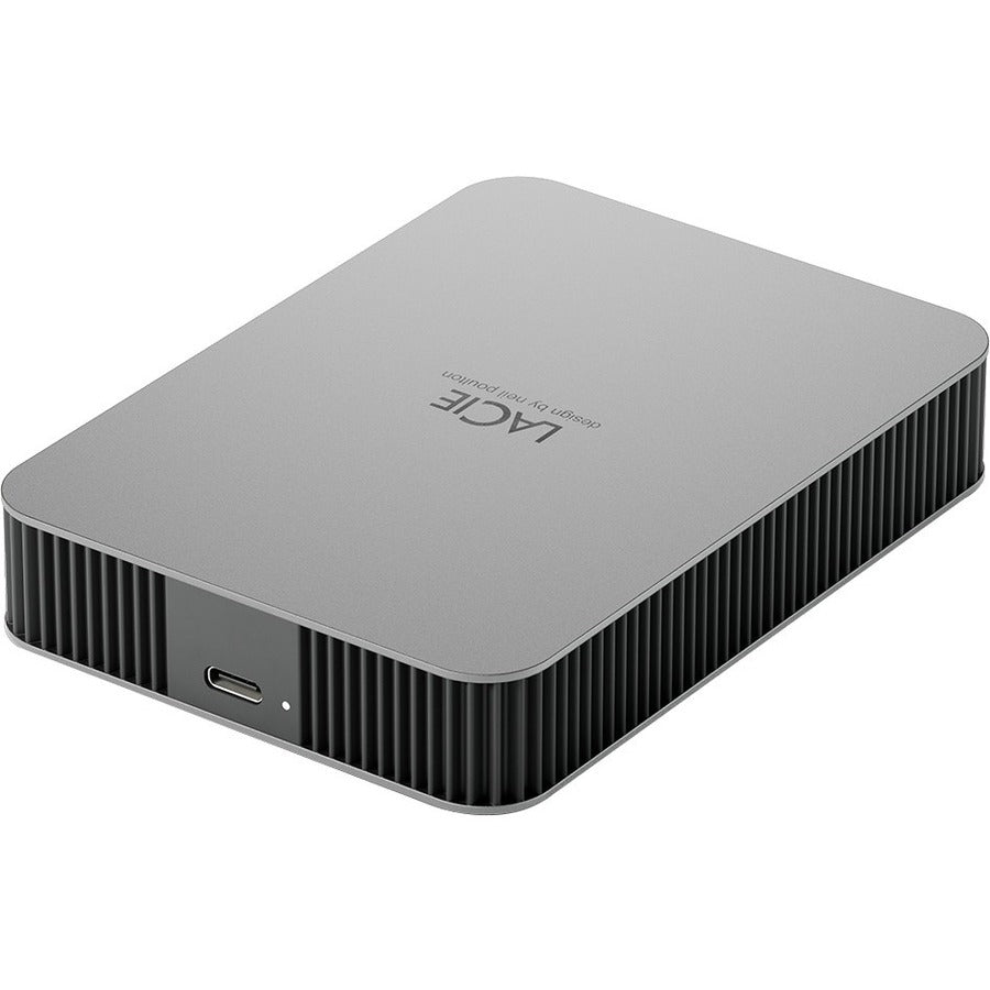 LaCie Mobile Drive STLP4000400 4 TB Portable Hard Drive - 3.5" External - Moon Silver — STLP4000400